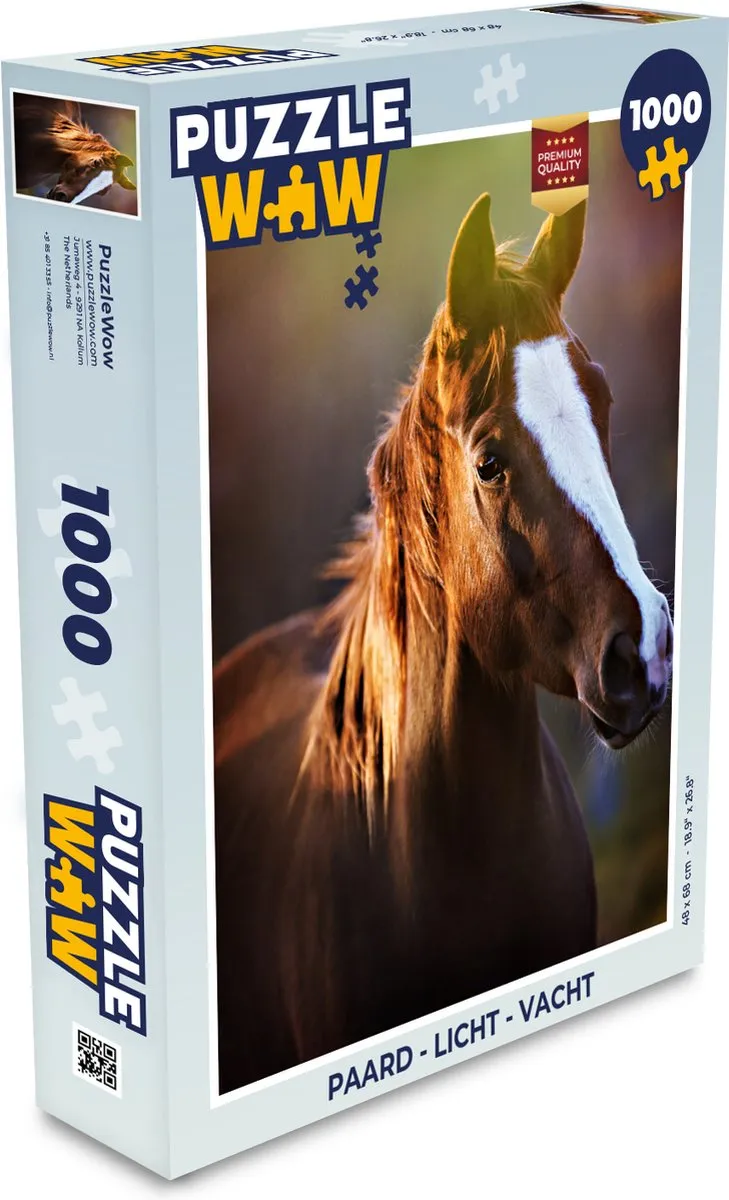 PuzzleWow Paard Legpuzzel 1000 Stuks