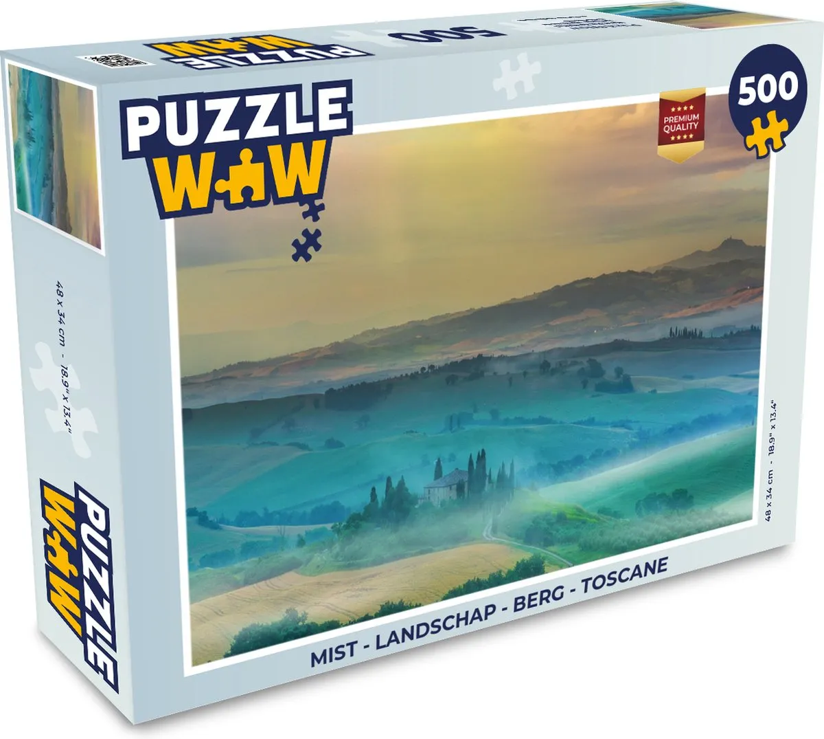 PuzzleWow Toscane Landschap Legpuzzel 500 Stuks