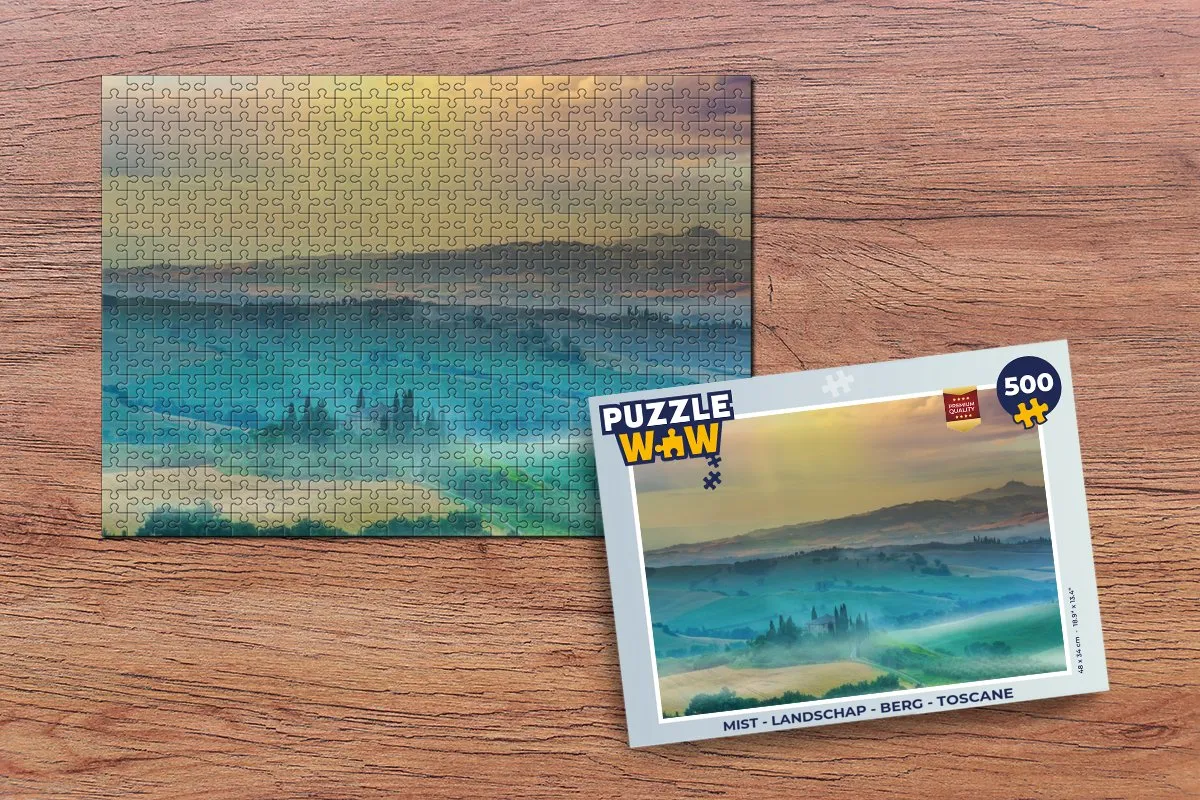 PuzzleWow Toscane Landschap Legpuzzel 500 Stuks - Multicolor