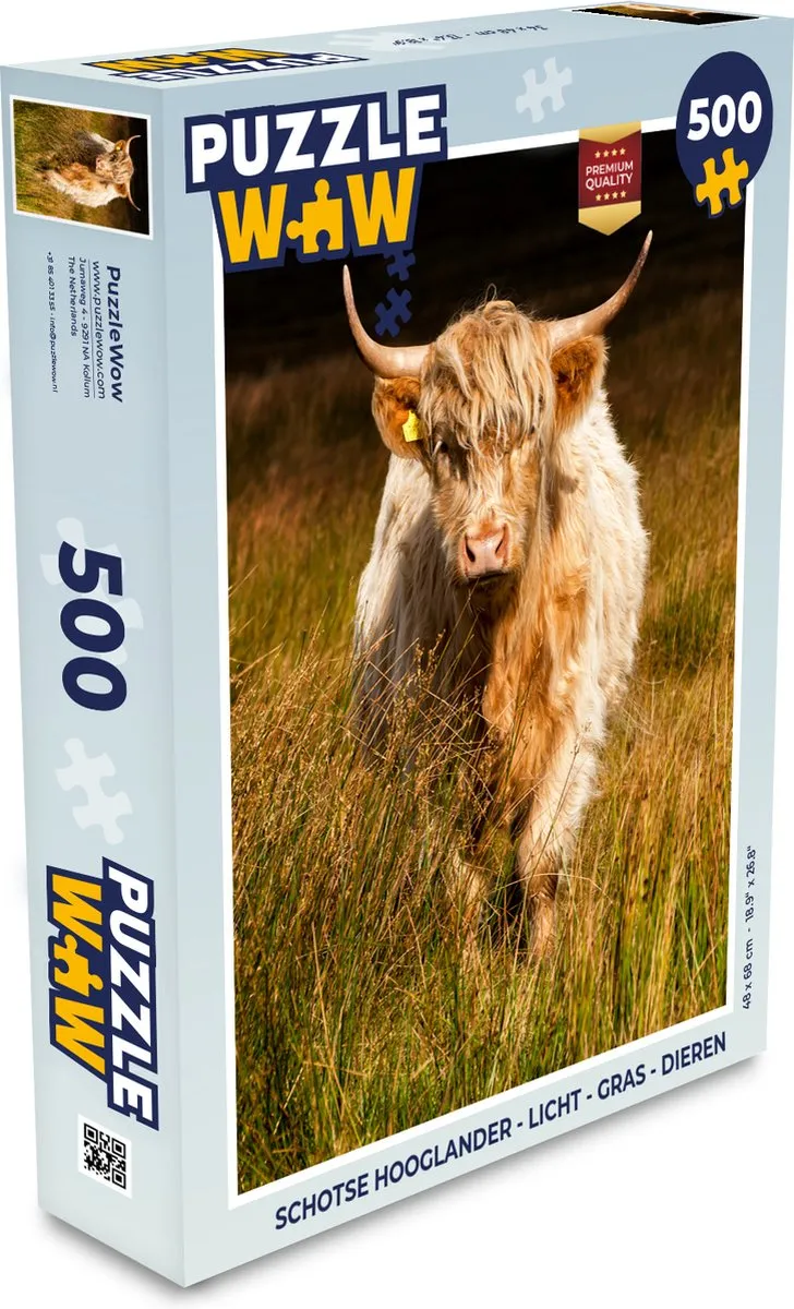 PuzzleWow Schotse Hooglander Legpuzzel 500 Stuks
