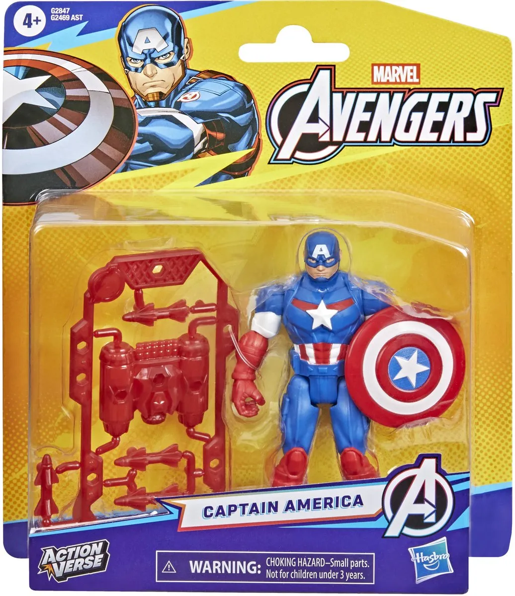 Marvel Avengers ActionVerse Captain America Actiefiguur 11cm - Multi