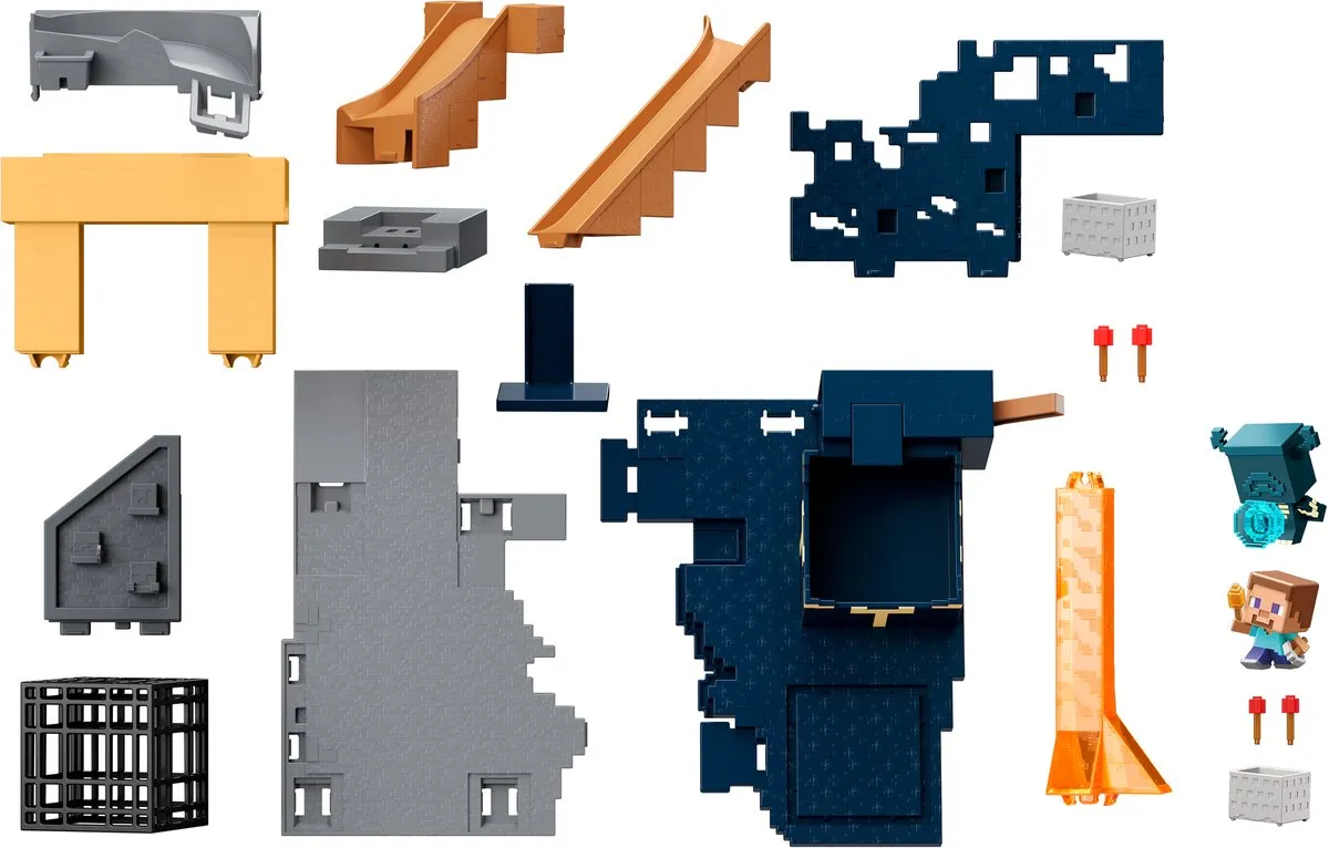 Minecraft Minimodus Opkomst van de Warden Speelset HXT72 - Multicolor