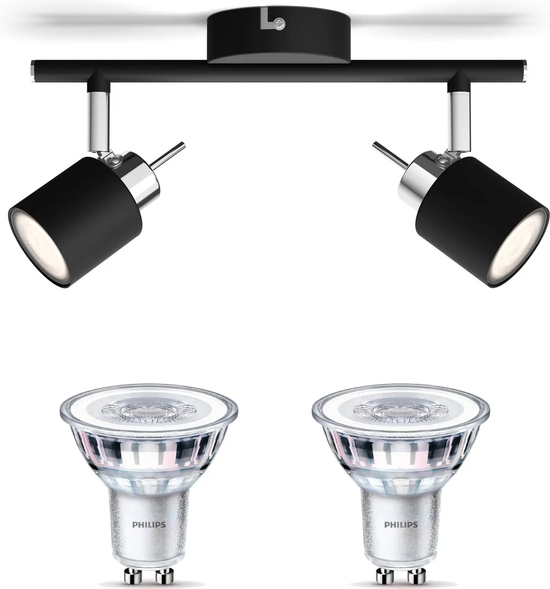 Philips Meranti Opbouwspot Zwart