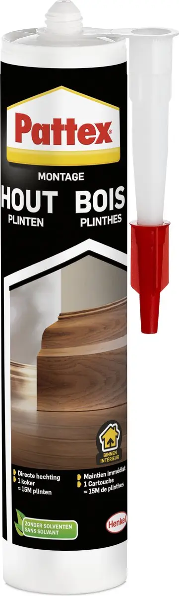 Pattex Hout & Plinten Montagekit 380 g