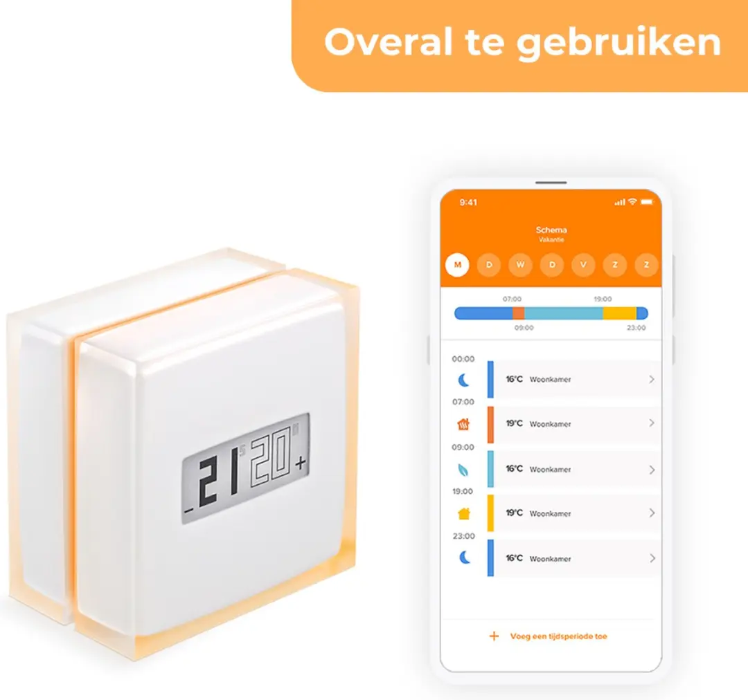 Netatmo NTH01-EN-EU Slimme Thermostaat - Wit - afbeelding 3 van 6