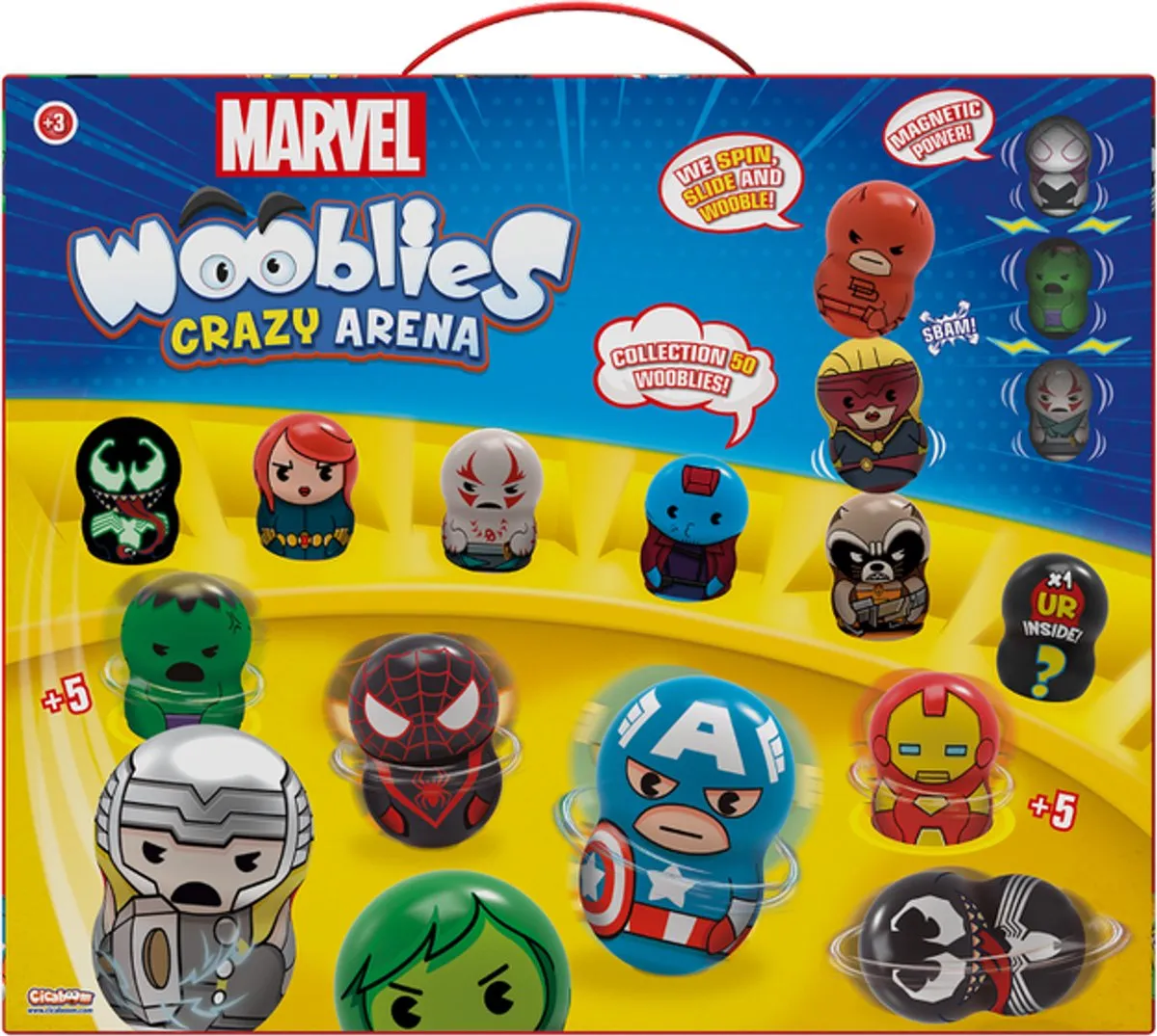 Marvel Wooblies Crazy Battle Arena WBM005 - Mix - afbeelding 3 van 4