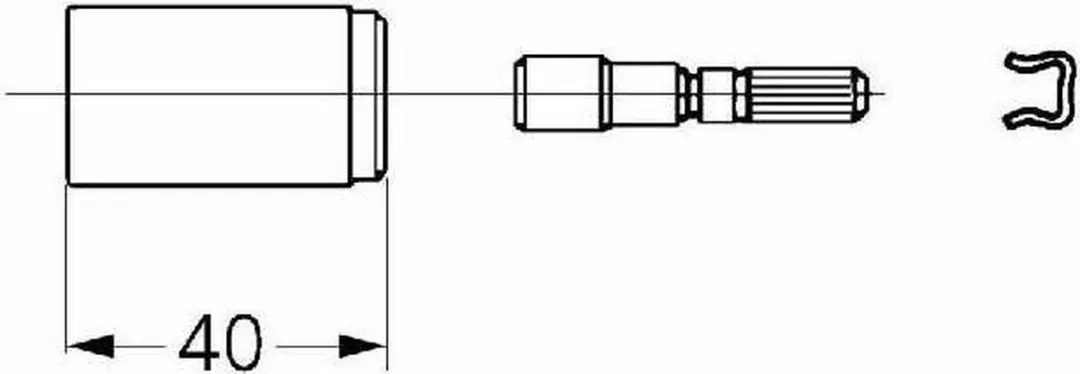 Grohe Verlengingsset 40mm UP-ventiel DN20/DN25/DN32 - Chroom - afbeelding 3 van 5
