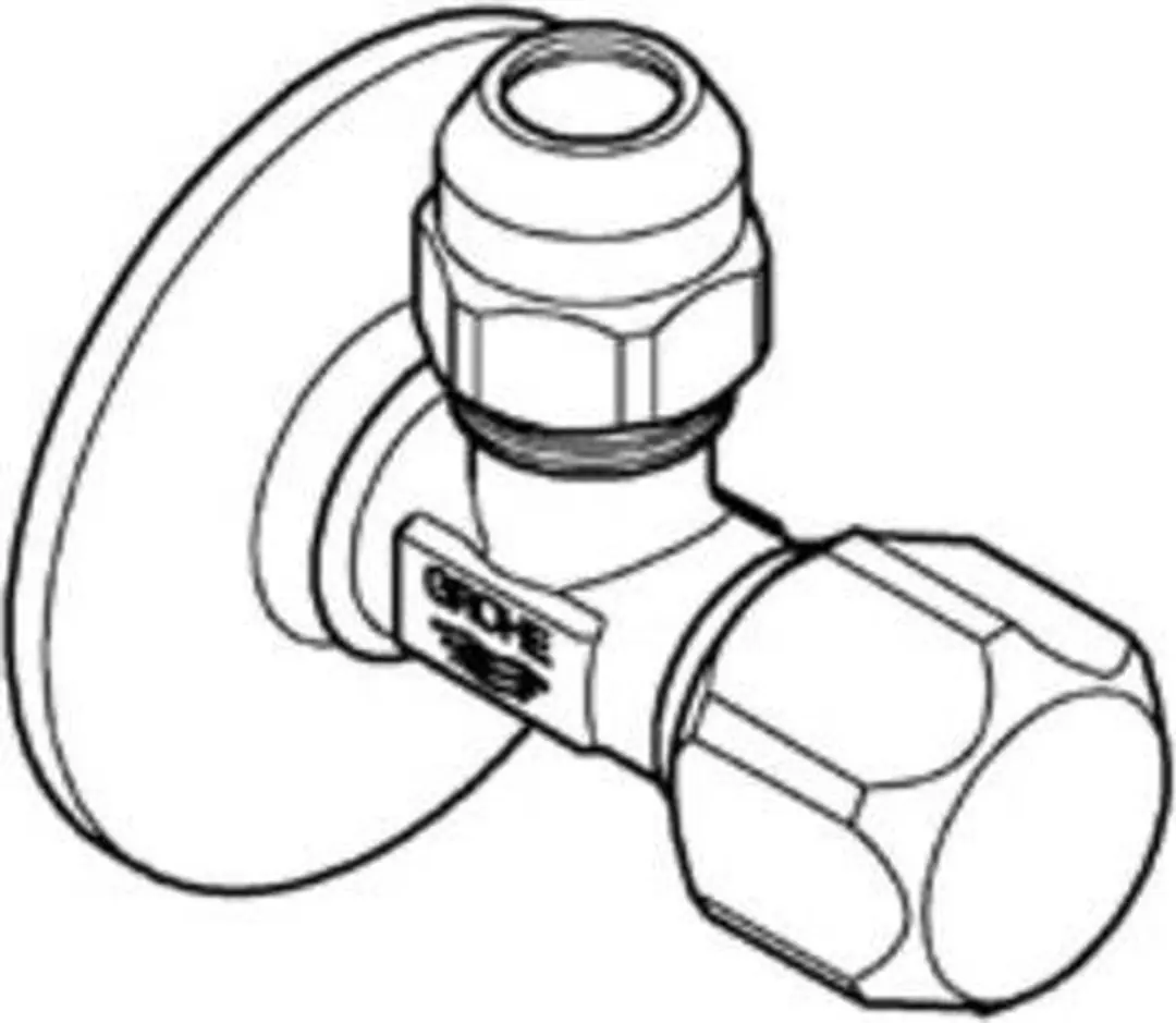 GROHE 22018000 Hoekventiel 1/2" - Chroom - afbeelding 2 van 4