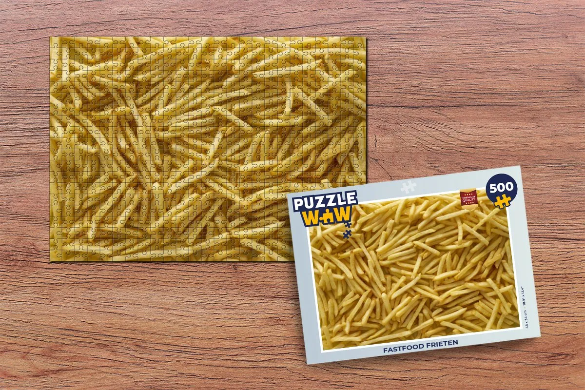 PuzzleWow Fastfood Frieten Legpuzzel 500 Stuks - Multicolor