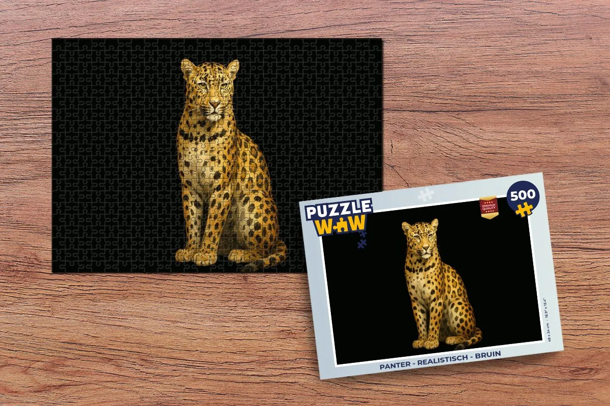 PuzzleWow Panter Realistisch Legpuzzel 500 Stuks - 8721406844198