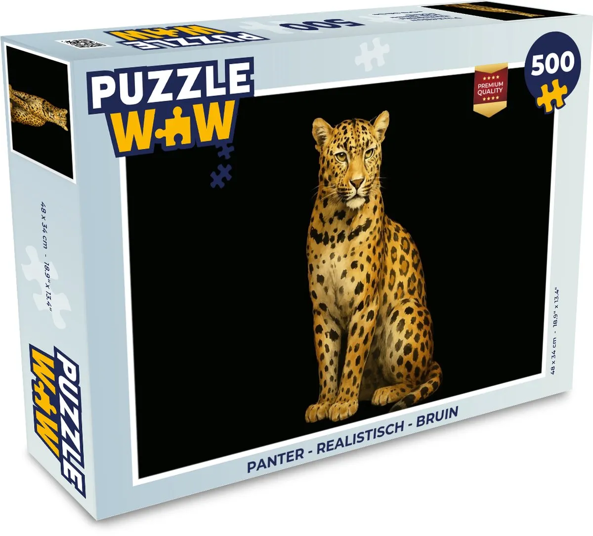 PuzzleWow Panter Realistisch Legpuzzel 500 Stuks