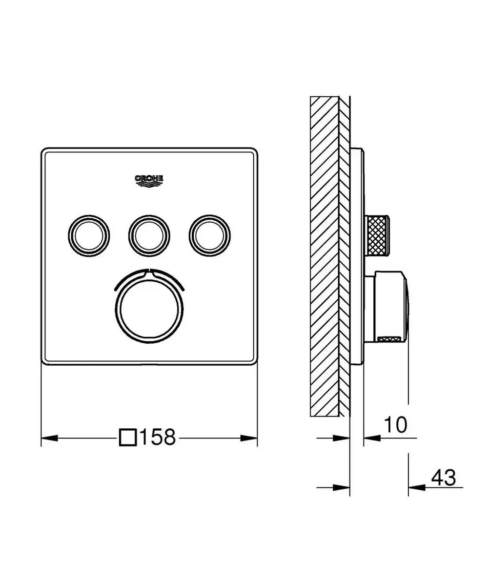 GROHE SmartControl 29149000 Inbouwmengkraan - Chroom - afbeelding 2 van 6