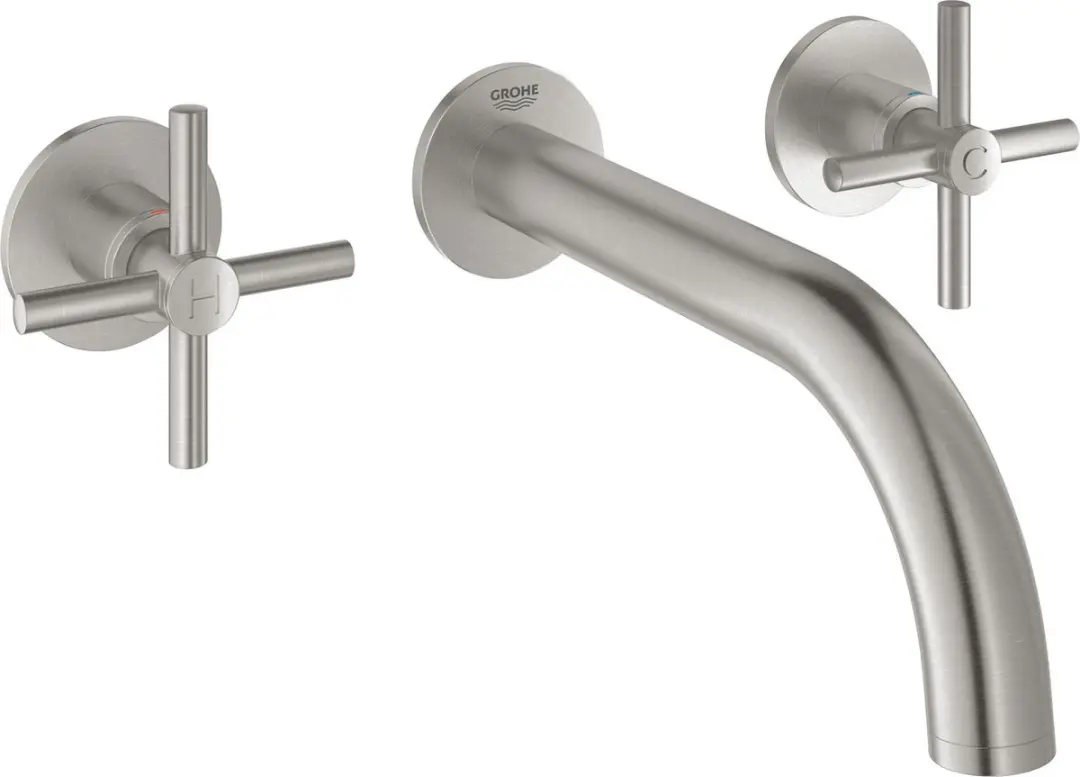 GROHE Atrio driegats wastafelkraan - Inbouw - Korte uitloop - Exclusief inbouwkraan - Supersteel (rvs)