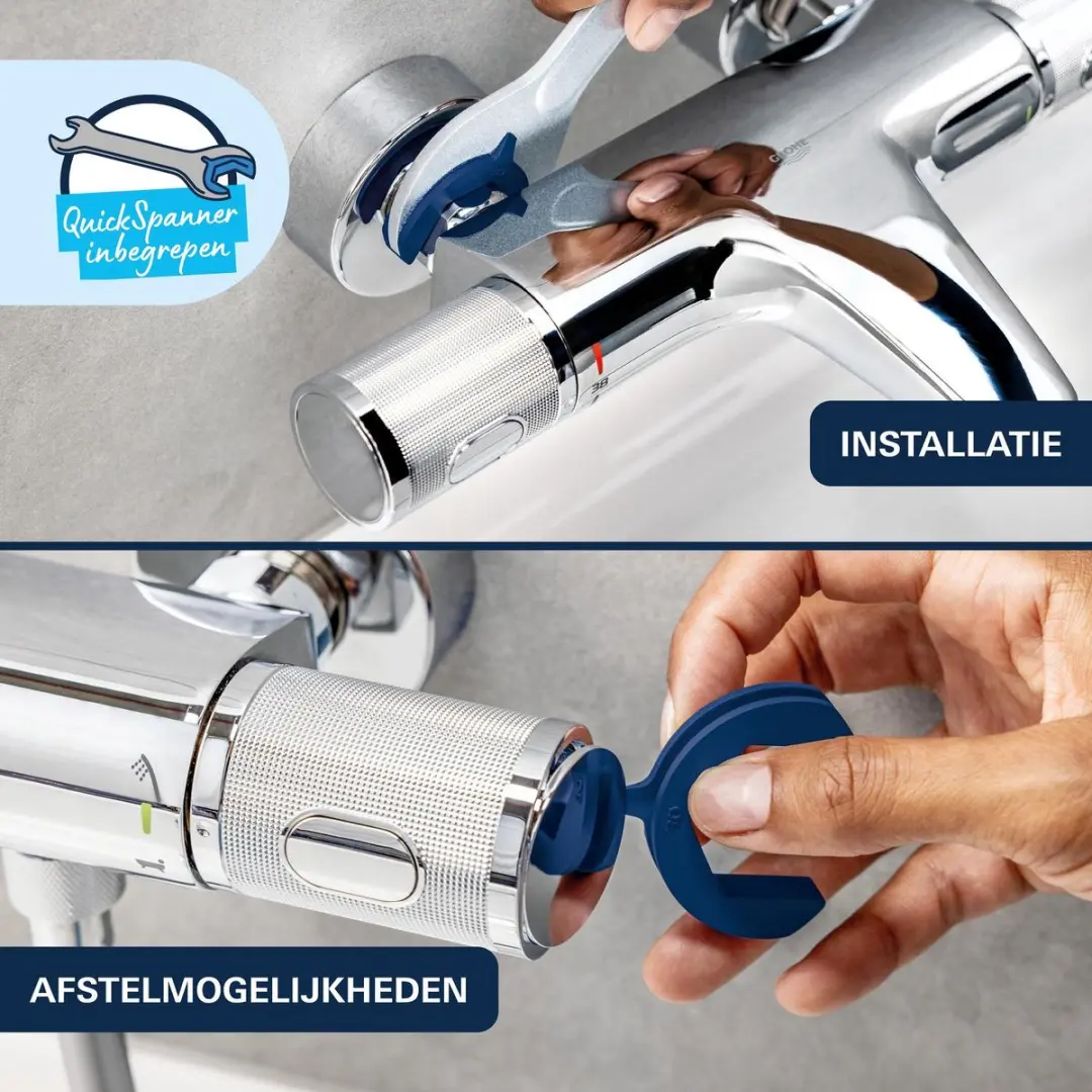 Grohe Precision Get Thermostaatkraan 15cm - Chroom - afbeelding 3 van 6