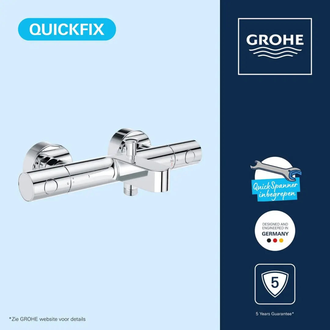 GROHE Precision Get 34774000 Thermostatische Badkraan - Chroom - afbeelding 4 van 6