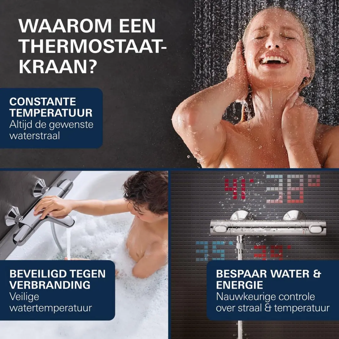 GROHE Precision Flow Thermostatische Douchekraan 34840000 - Chroom - afbeelding 5 van 6