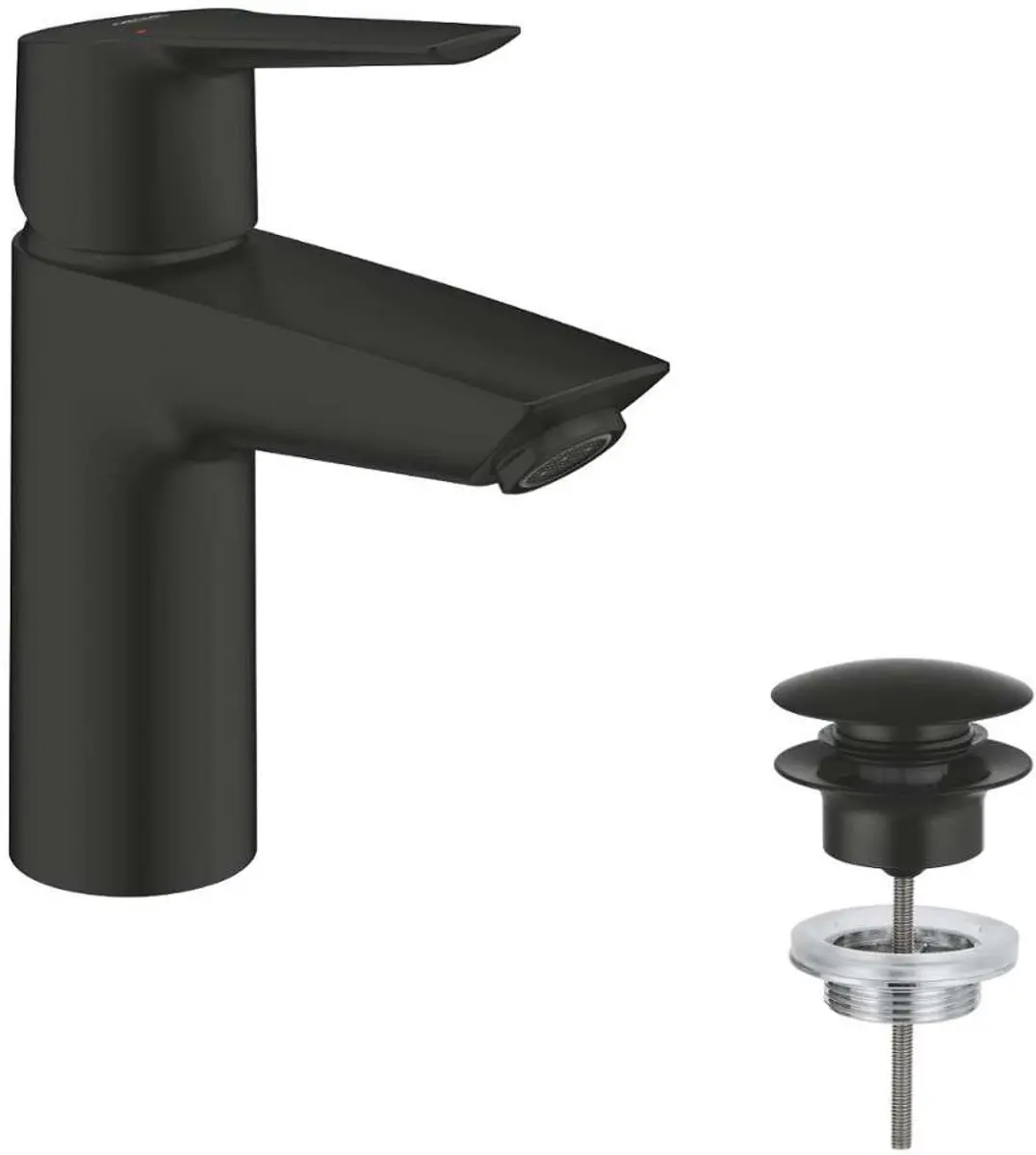 Grohe QuickFix Start Wastafelkraan Push-Open Mat Zwart - afbeelding 4 van 4