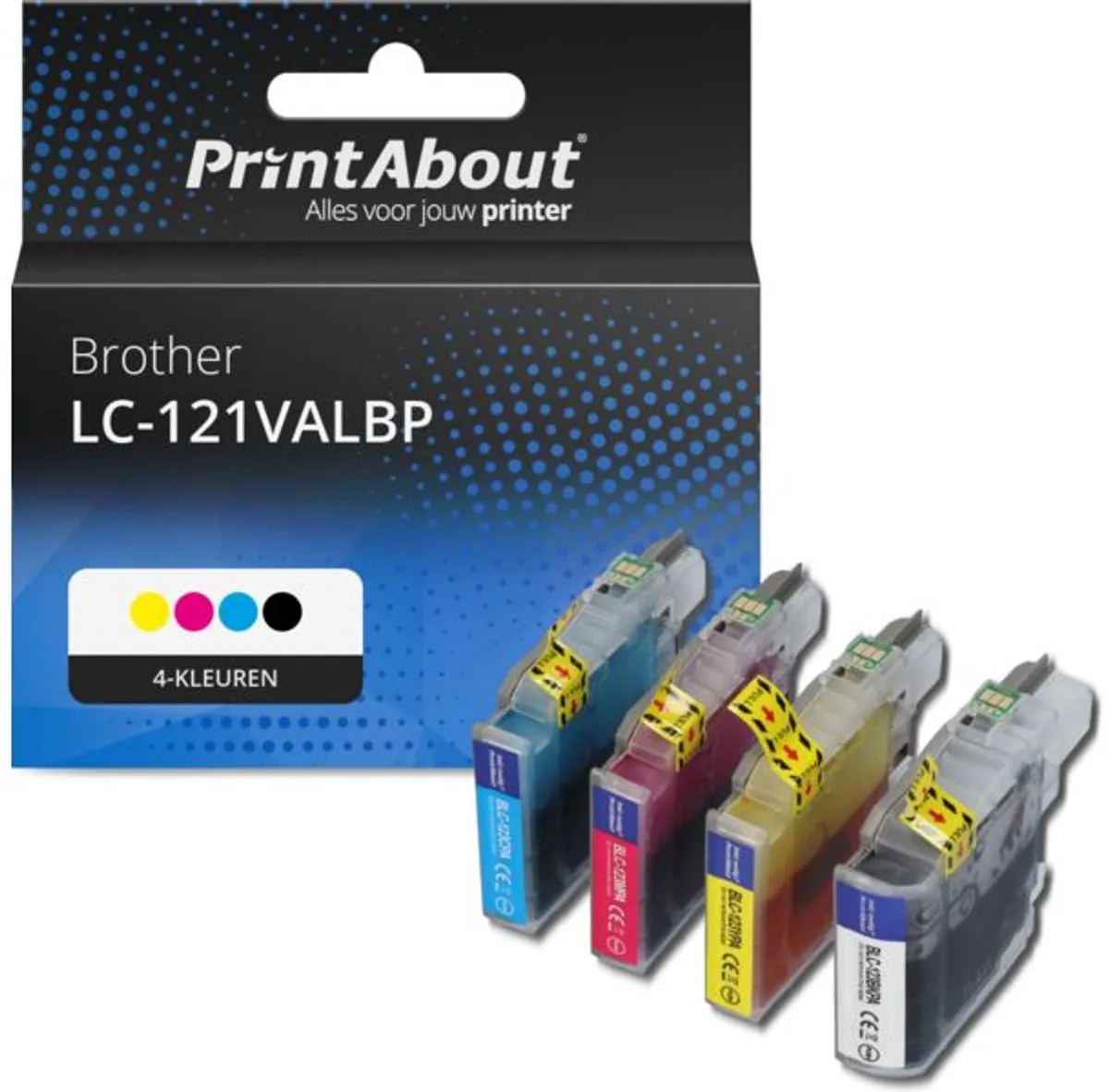 PrintAbout Brother LC-121VALBP Inktcartridge 4-kleuren