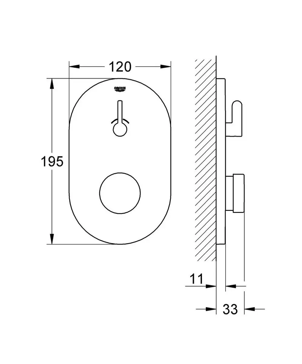 GROHE Eurosmart CT Douchekraan 36321000 - Chroom - afbeelding 2 van 2