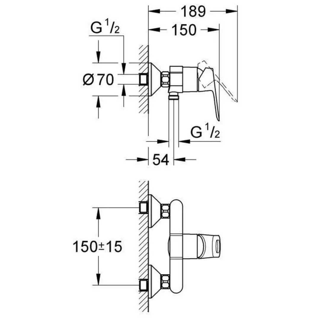 GROHE StartLoop Badmengkraan 23355000 - Chroom - afbeelding 2 van 4