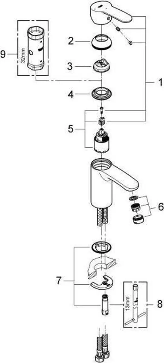 Grohe Eurostyle Cosmopolitan Wastafelkraan 2337320E - Chroom - afbeelding 6 van 6