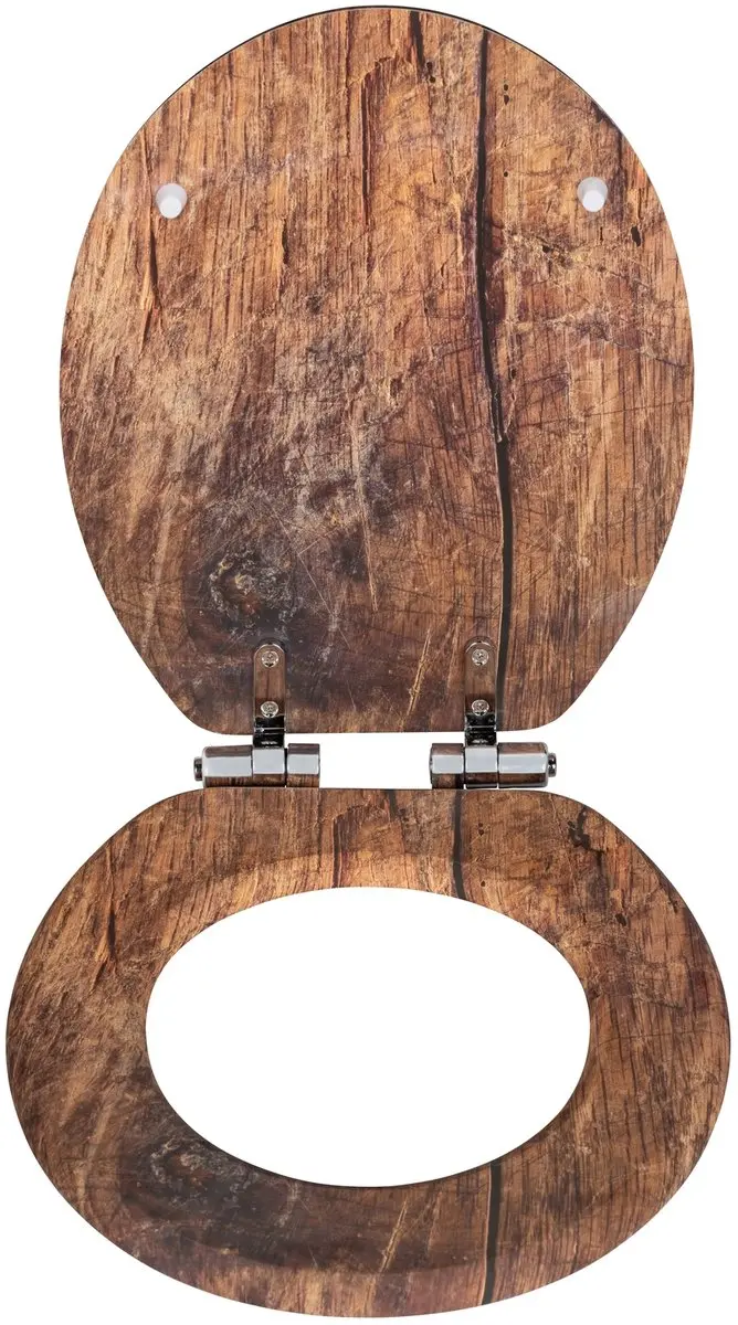 Wenko WC-bril Rustic MDF Fix-Clip - Hout - afbeelding 3 van 6