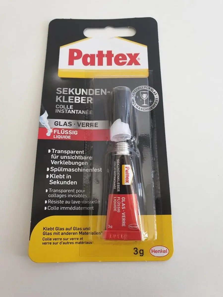 Pattex Secondelijm Glas 3g