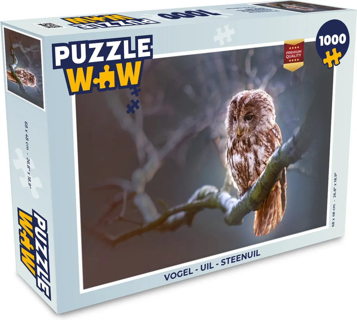 PuzzleWow Steenuil Legpuzzel 1000 Stuks