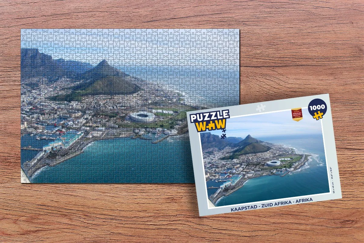 PuzzleWow Kaapstad Legpuzzel 1000 Stuks - Multicolor