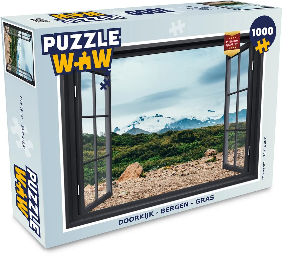 PuzzleWow Bergen Legpuzzel 1000 Stuks - Multicolor