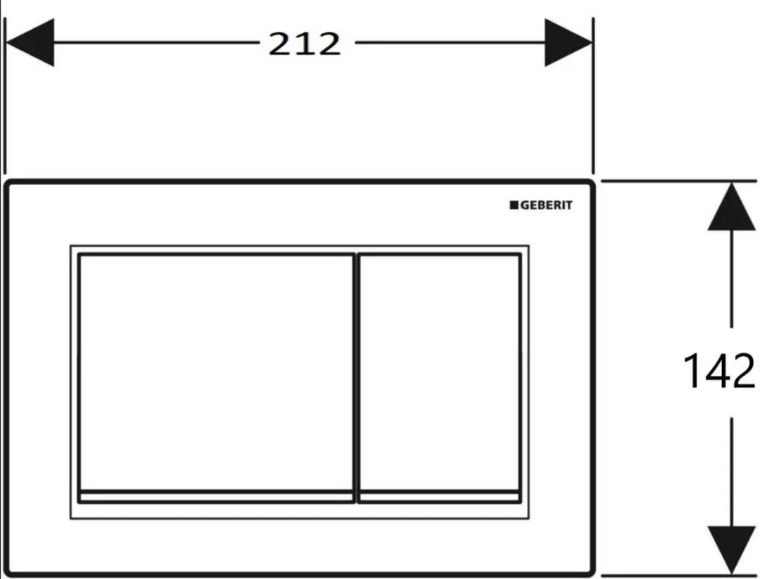 Geberit Omega 20 Bedieningsplaat - Mat wit - afbeelding 2 van 6