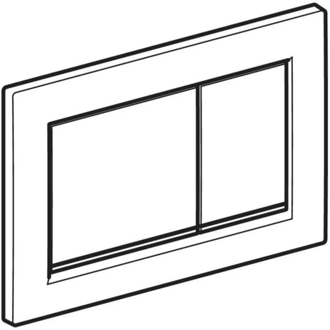 Geberit Omega 20 Bedieningspaneel - Mat Chroom - afbeelding 5 van 6