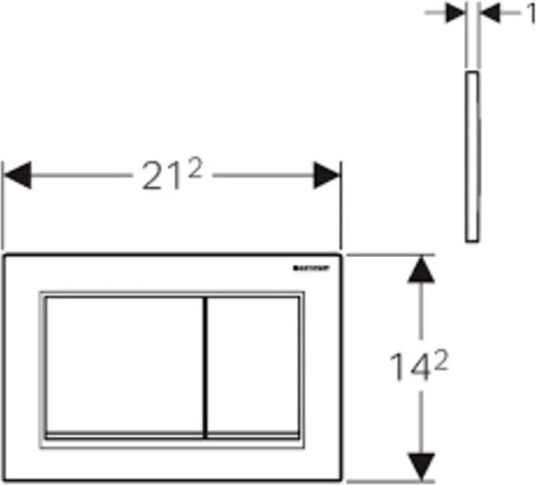Geberit Omega 20 Bedieningspaneel - Mat Chroom - afbeelding 4 van 6