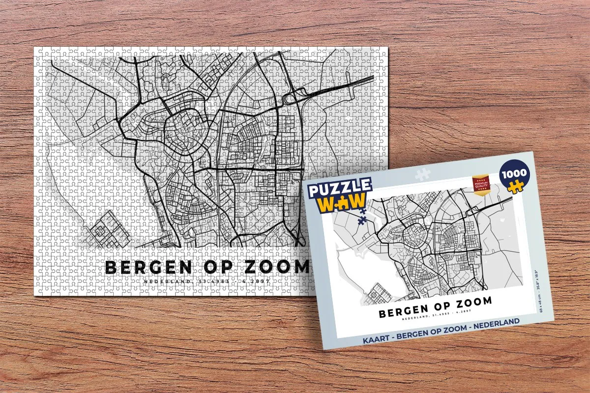 PuzzleWow Bergen op Zoom Legpuzzel 1000 Stuks - Multicolor