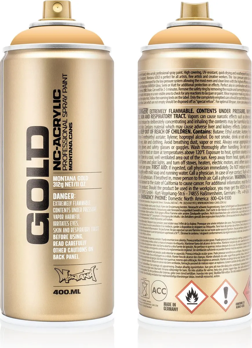 Montana GOLD G2020 Creme Orange spuitbus 400ml