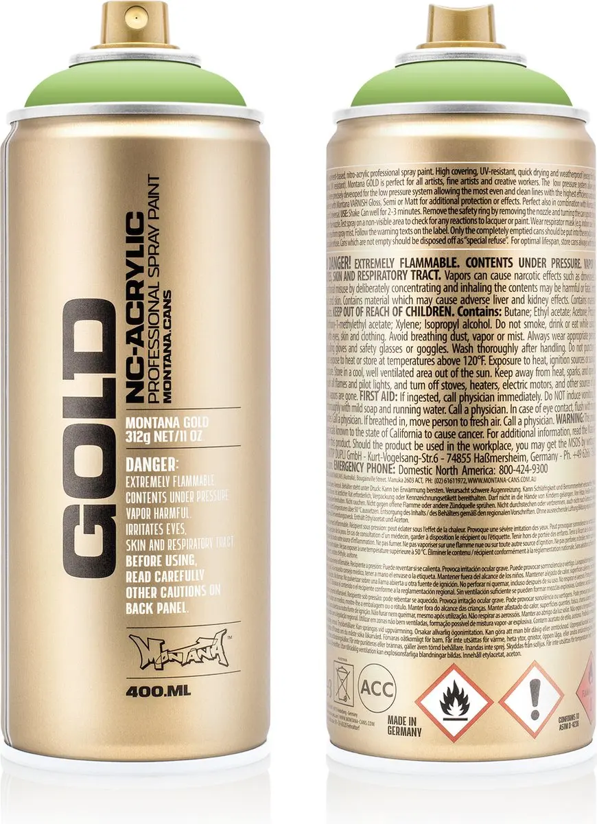 Montana GOLD G6020 Green Apple spuitbus 400ml