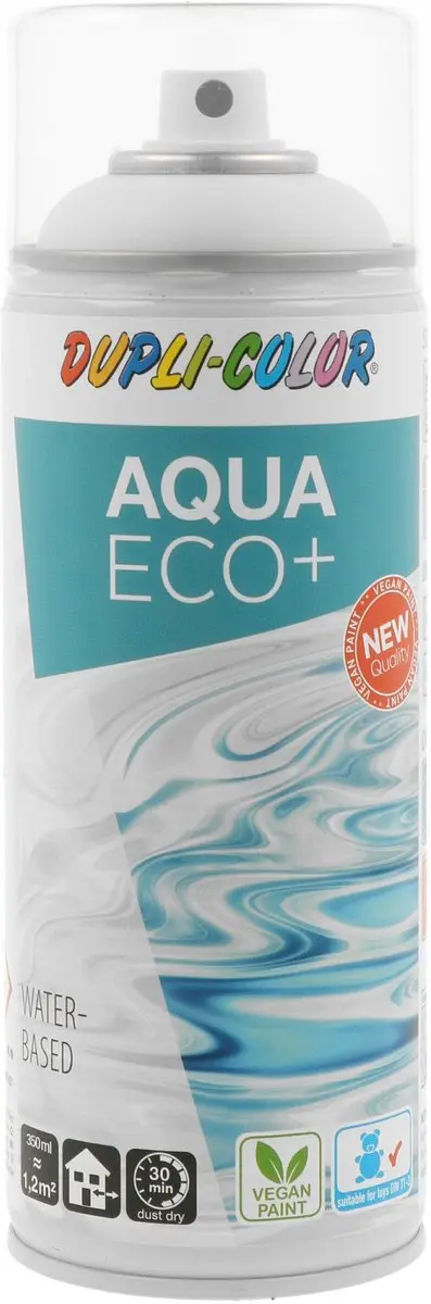 DupliColor Aqua Eco+ RAL9003 Signaalwit Mat Spuitbus 350ml