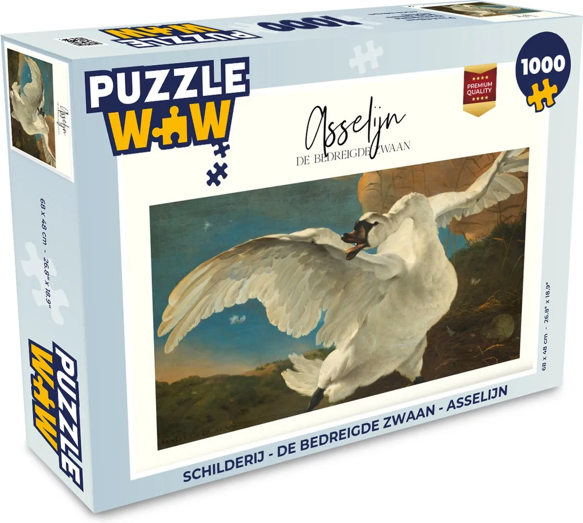 PuzzleWow De bedreigde zwaan Legpuzzel 1000 Stuks - Multicolor