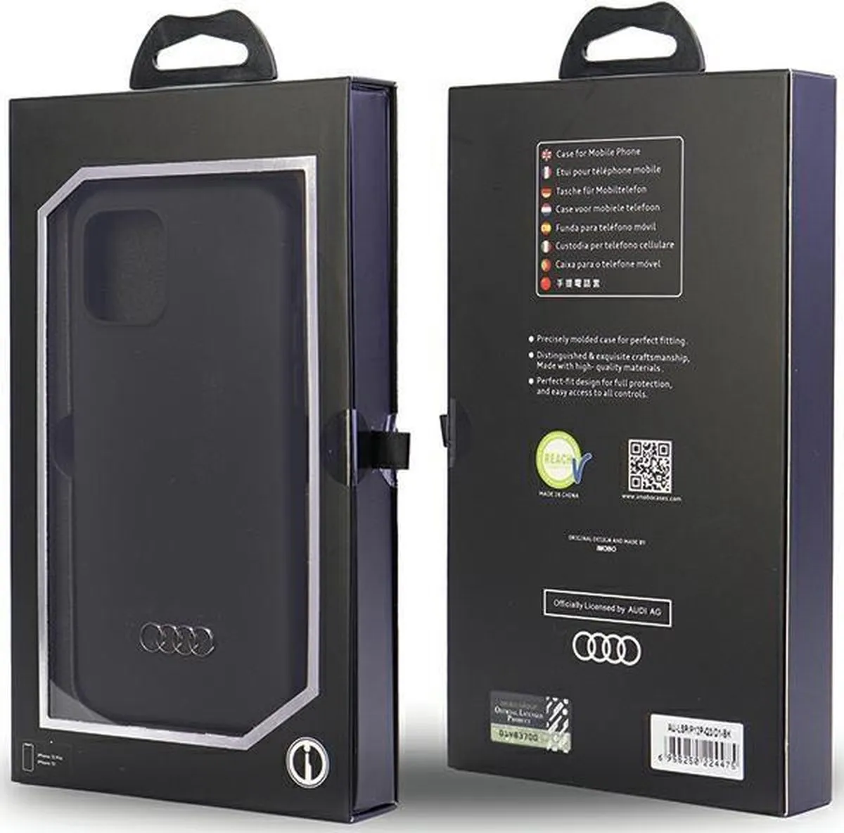 Audi Silicone Back Case Zwart - iPhone 12/12 Pro - afbeelding 3 van 6