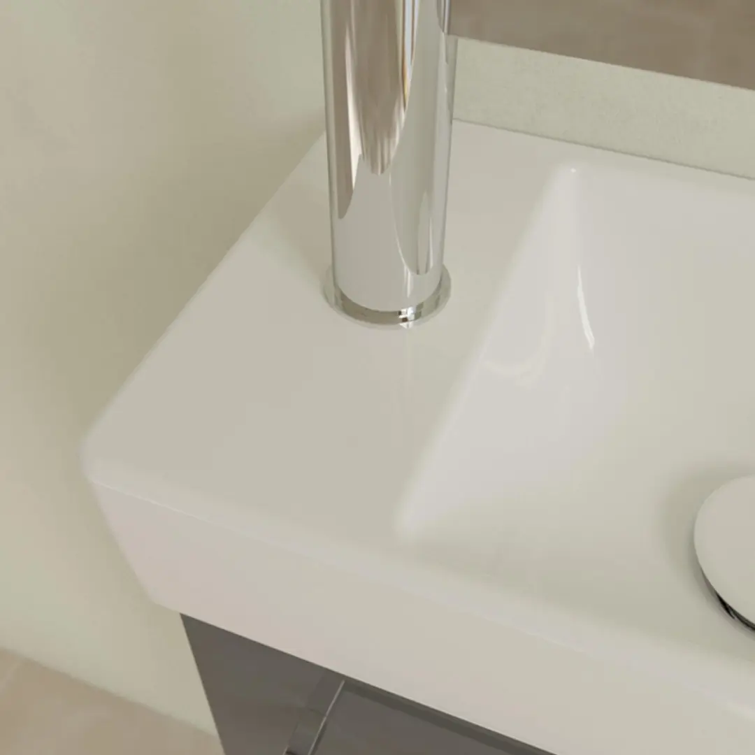 Villeroy & Boch Avento Spoelbak 36x22cm - 1 Kraangat Links - Wit - afbeelding 6 van 6