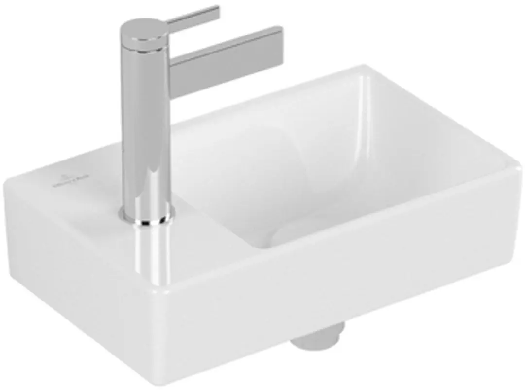 Villeroy & Boch Avento Spoelbak 36x22cm - 1 Kraangat Links - Wit - afbeelding 3 van 6