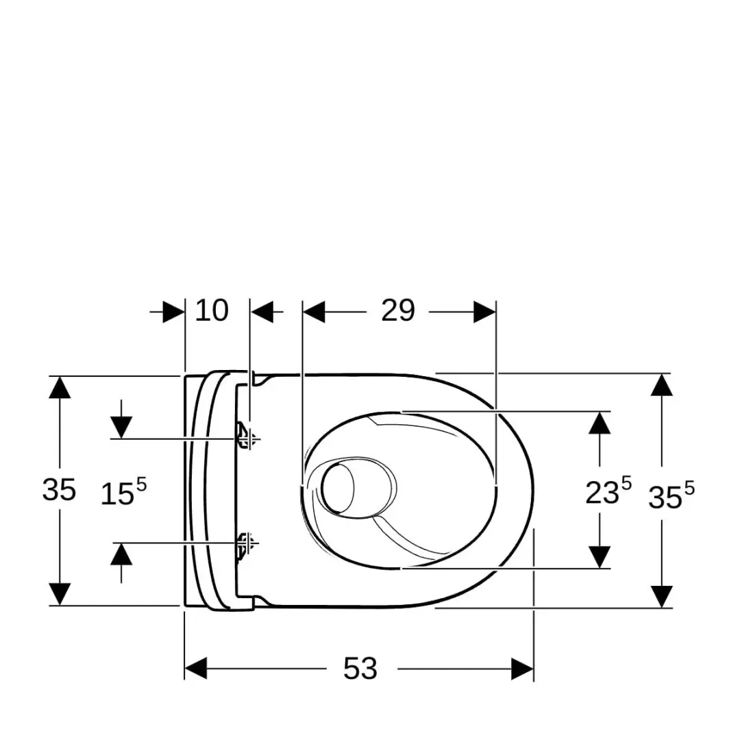 Geberit iCon Hangtoilet TurboFlush 53cm - Softclose - Glanswit - afbeelding 5 van 6
