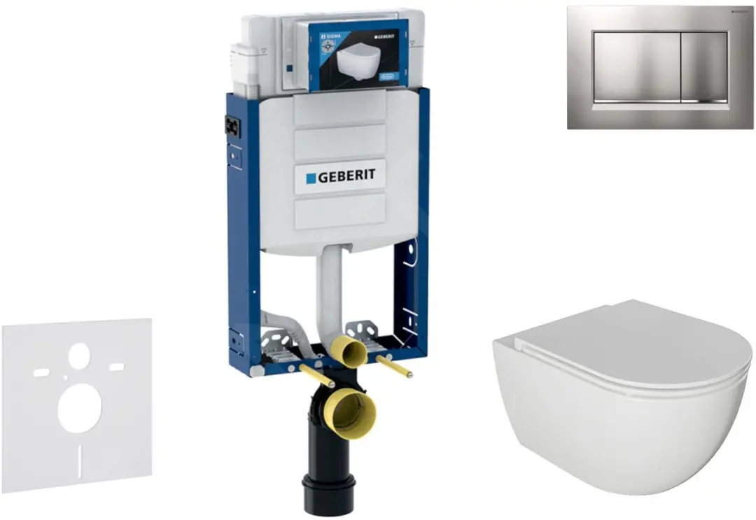 Voorwand montageset, Oudee toilet en softclose zitting, Sigma30 bedieningsplaat,