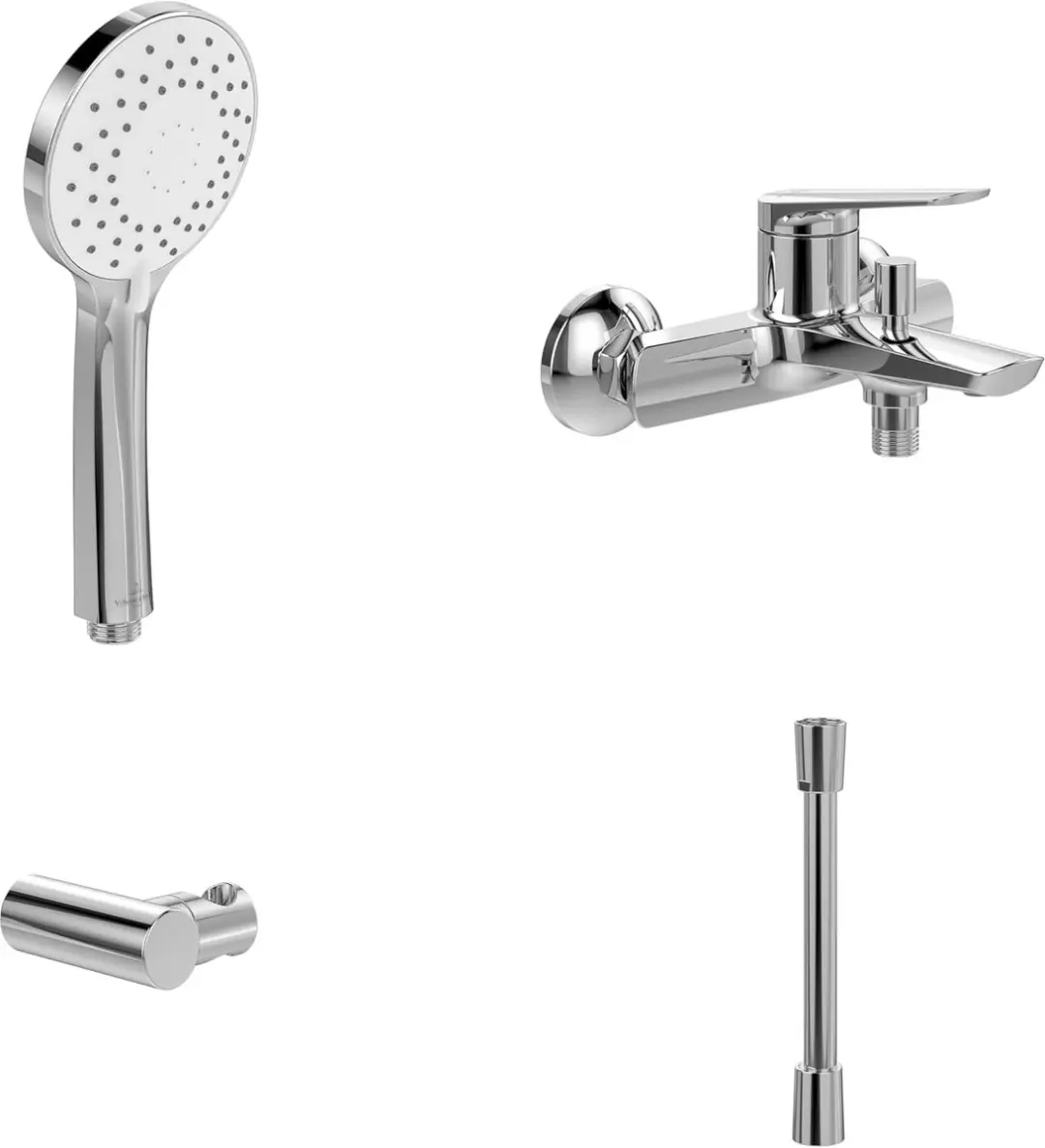 Villeroy & Boch Oasis opbouw badmengset (4 in 1 bundel), badmengkraan incl. kraa