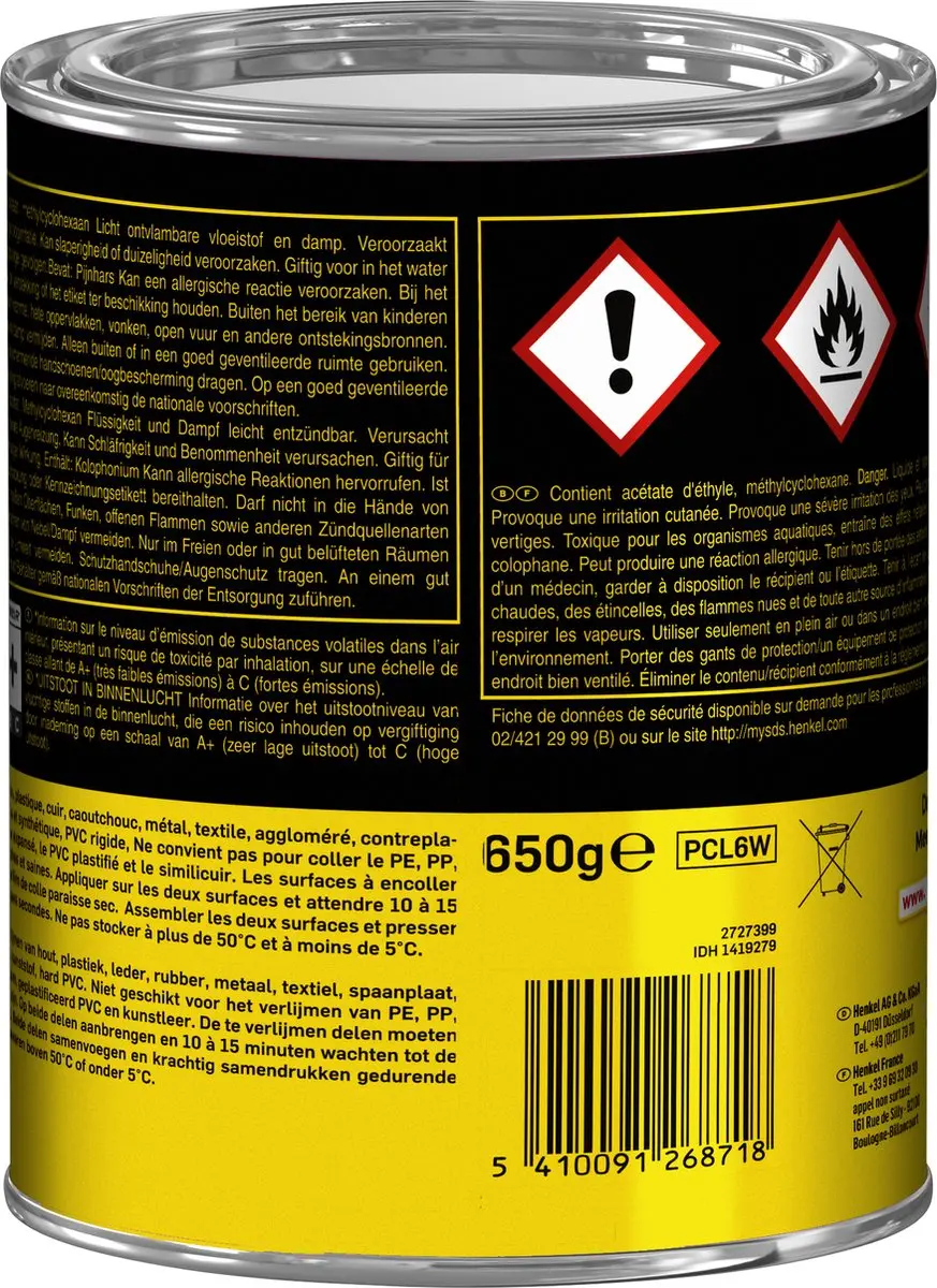 Pattex Contactlijm 650g - afbeelding 2 van 3