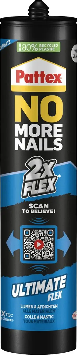 Pattex No More Nails Flex Wit 390 g Bouwkit