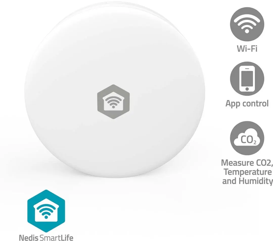 Nedis SmartLife WIFISA11CWT Luchtkwaliteitsmonitor