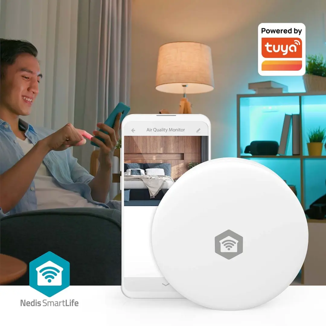 Nedis SmartLife WIFISA11CWT Luchtkwaliteitsmonitor - Wit - afbeelding 3 van 6