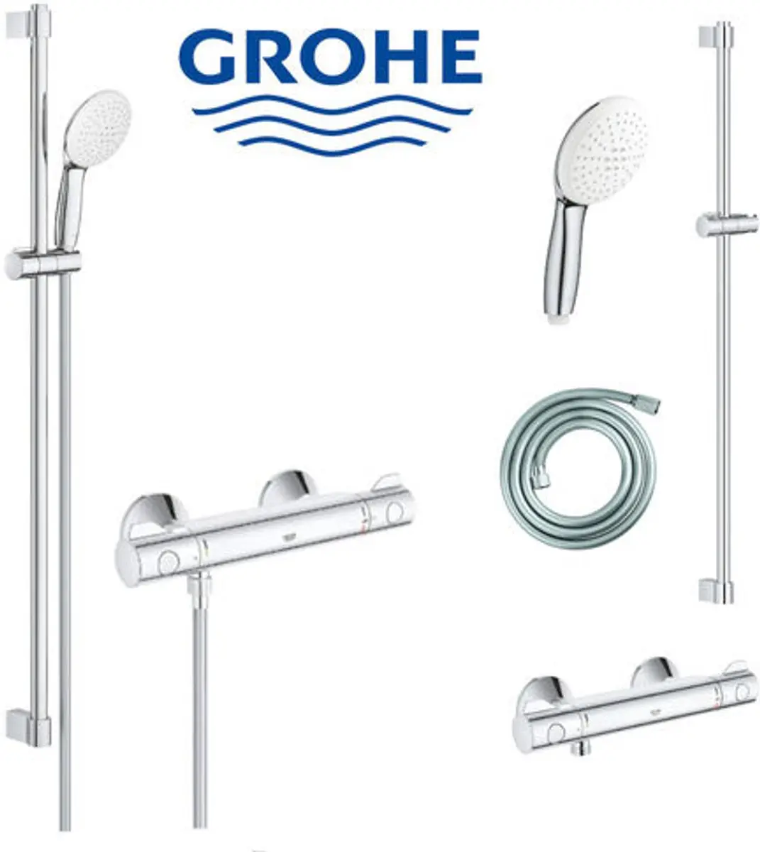 Grohe douchemengkraan Grohtherm800 thermostatische douchemengkraan douchestang h