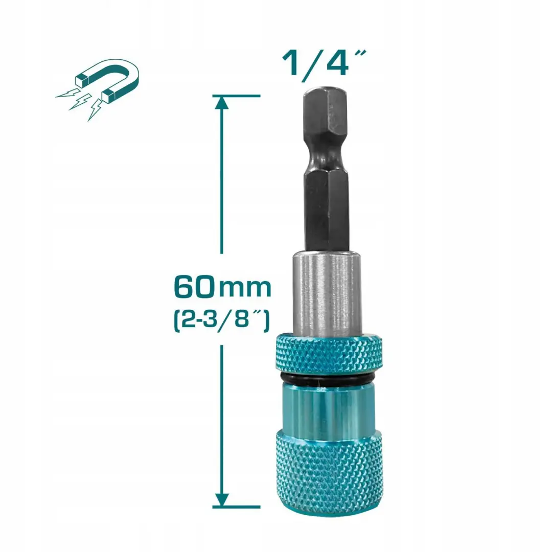 Magnetische Bithouder 1/4" 60mm Quick-Release